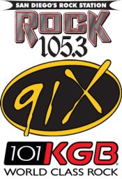 Rock 105.3 Mikey Show KIOZ FM 94.9 KBZT Dave Shelly Chainsaw DSC 101.5 KGB Finest City Broadcasting 91X XTRA Magic 92.5 XHRM Z90 XHITZ XHTZ