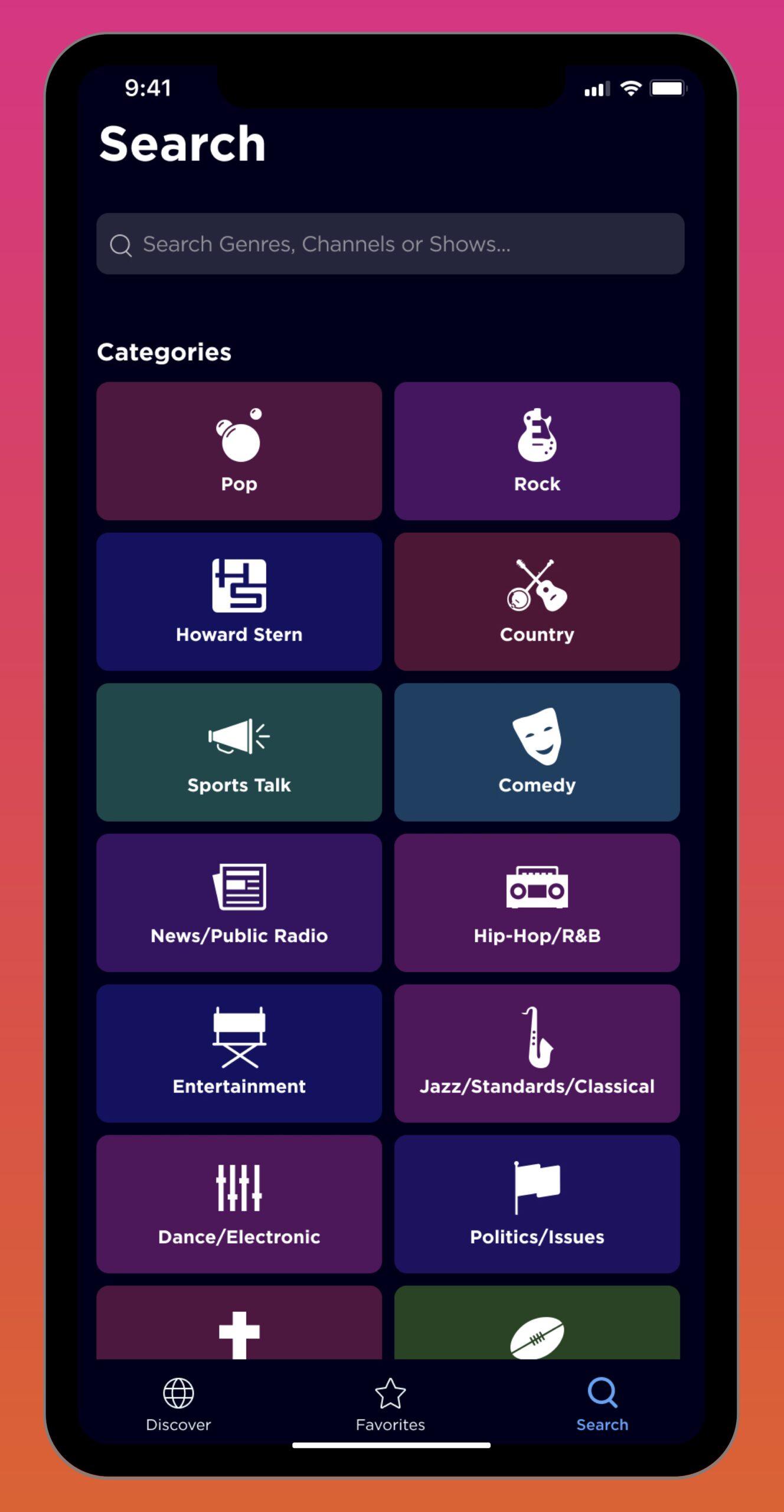 SiriusXM Search