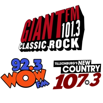 101.3 Giant Easy 92.3 Wow Jack-FM New Country 107.3 Tilsonburg Smiths Falls